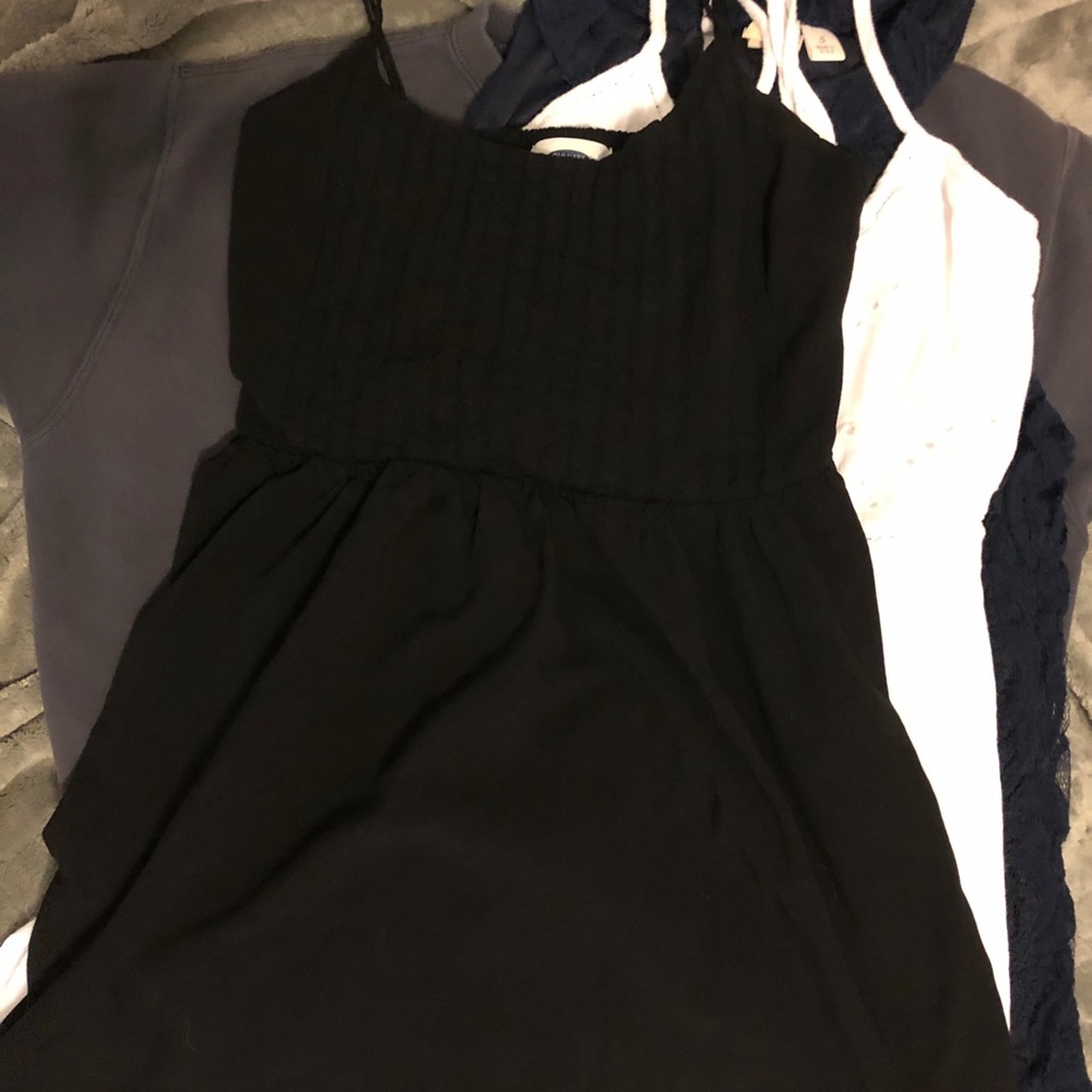 Black thin-strap dress